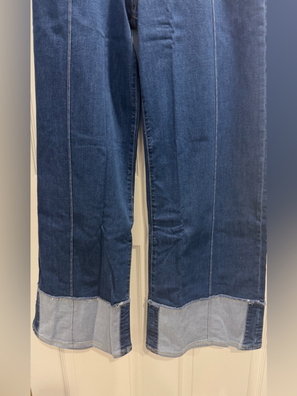 KUT from the Kloth Margo Cuffed Pintuck Wide Leg Jeans-Size 8-NWT - Picture 7 of 14